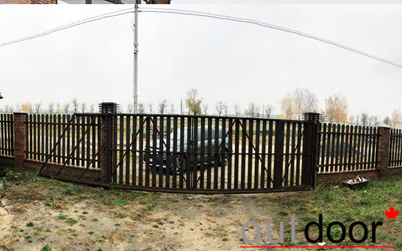 Забор из доски ДПК Outdoor с текстурой дерево. Фото 3