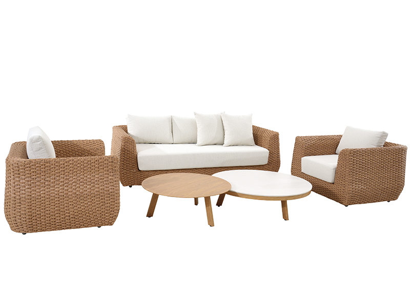 Комплект мебели из ротанга OUTDOOR Мадрид (3-местный диван, 2 кресла, 2 стола)