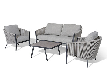 Комплект мебели из роупа OUTDOOR Аликанте (2-местный диван, 2 кресла, кофейный стол)