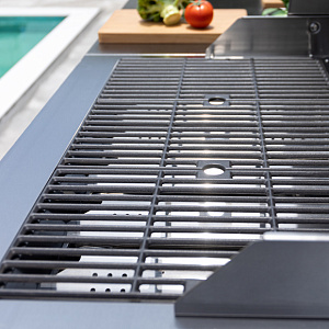 Модульная кухня-гриль OUTDOOR CHEFGRILL comfort plus. Антрацит/отделка тик