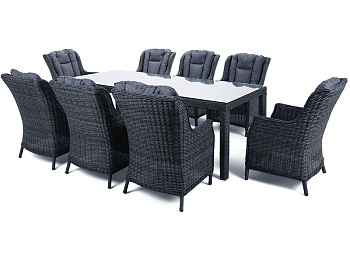 Комплект мебели из ротанга OUTDOOR Сицилия (стол, 8 стульев)