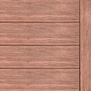 Террасная доска ДПК Outdoor 3D завершающая NEVADA/CALIFORNIA. Красное дерево